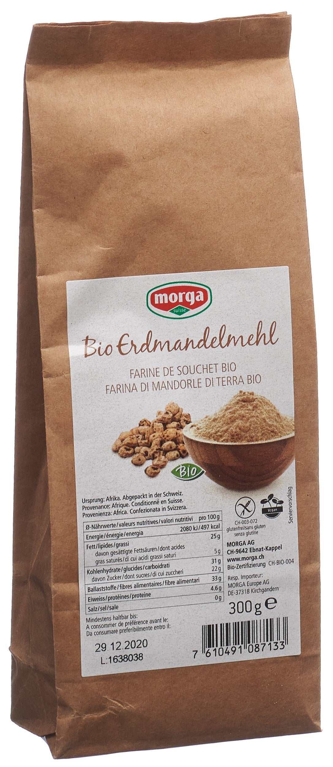 MORGA Erdmandelmehl Bio glutenfrei
