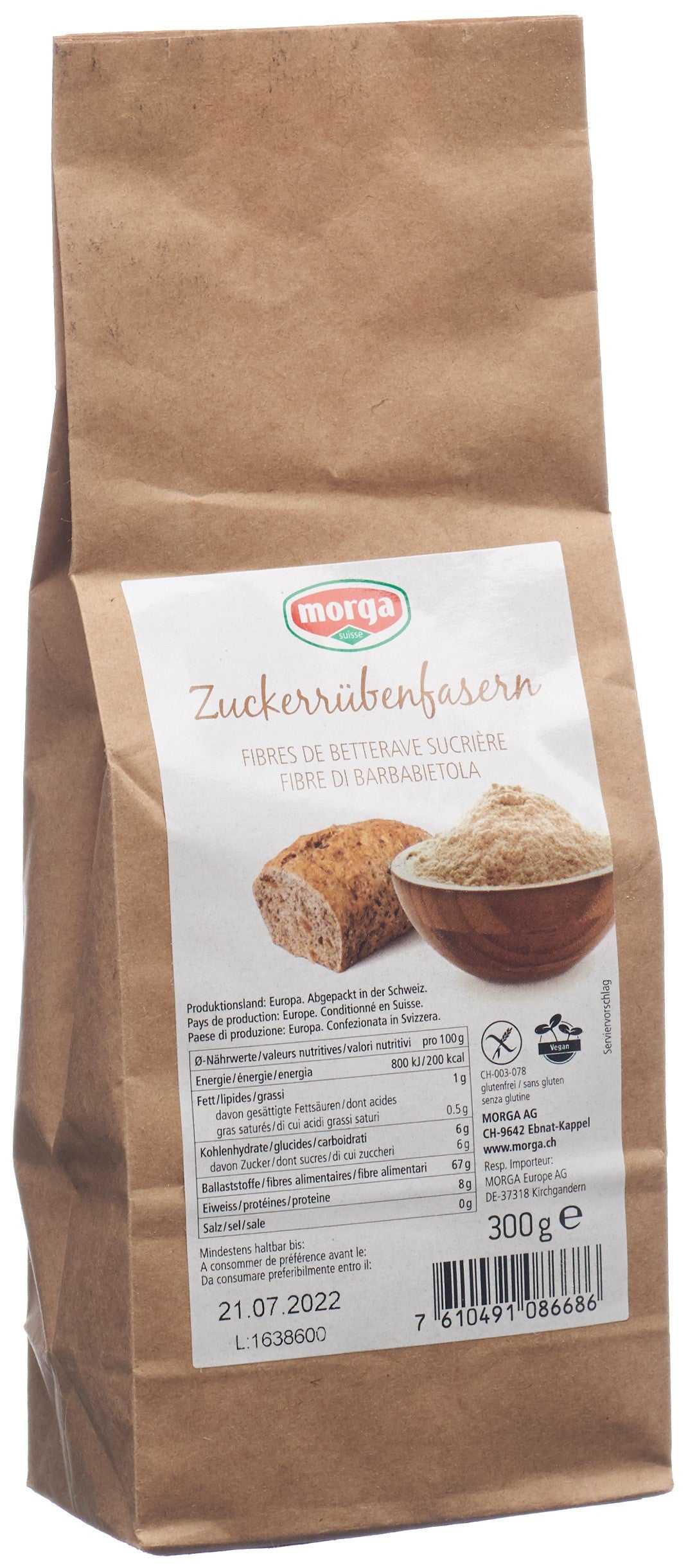 MORGA Zuckerrübenfasern glutenfrei