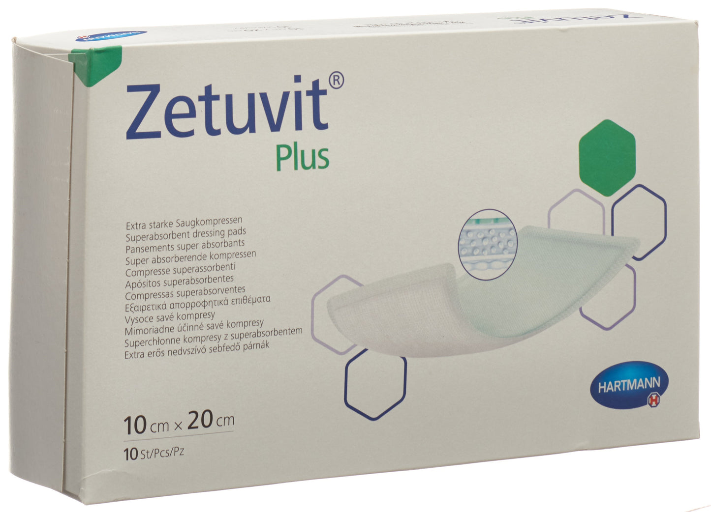 ZETUVIT Plus Absorptionsverband 10x20cm