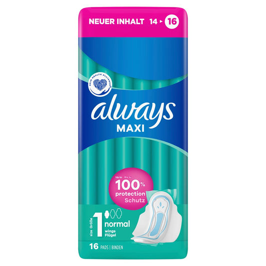 ALWAYS Maxi Binde Normal mit Flügeln