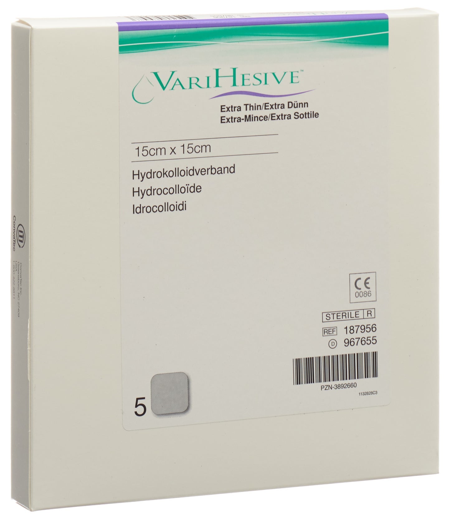 VARIHESIVE Verband 15x15cm extra dünn