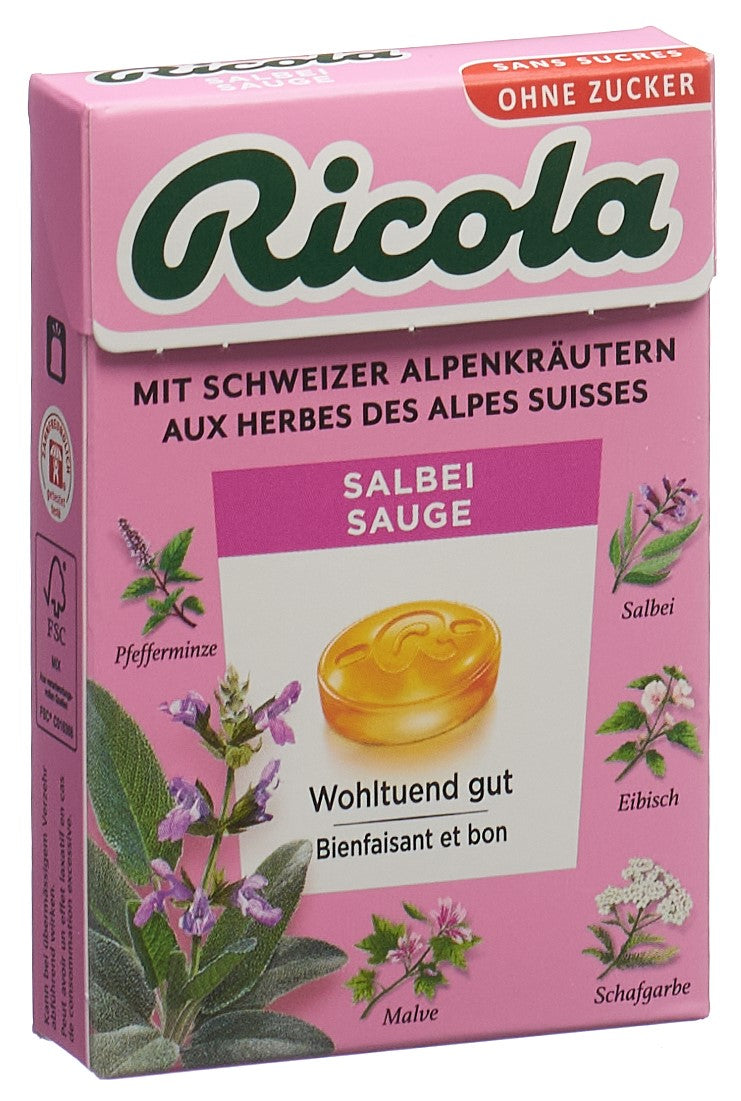 RICOLA Salbei Bonbons o Zucker m Stevia