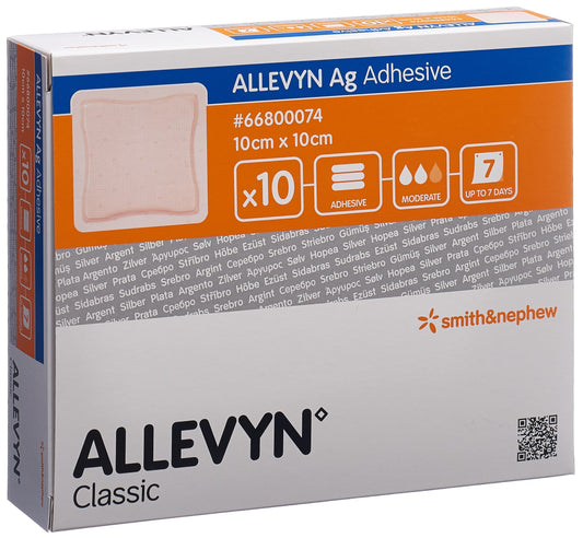 ALLEVYN AG ADHESIVE Wundkompr 10x10cm