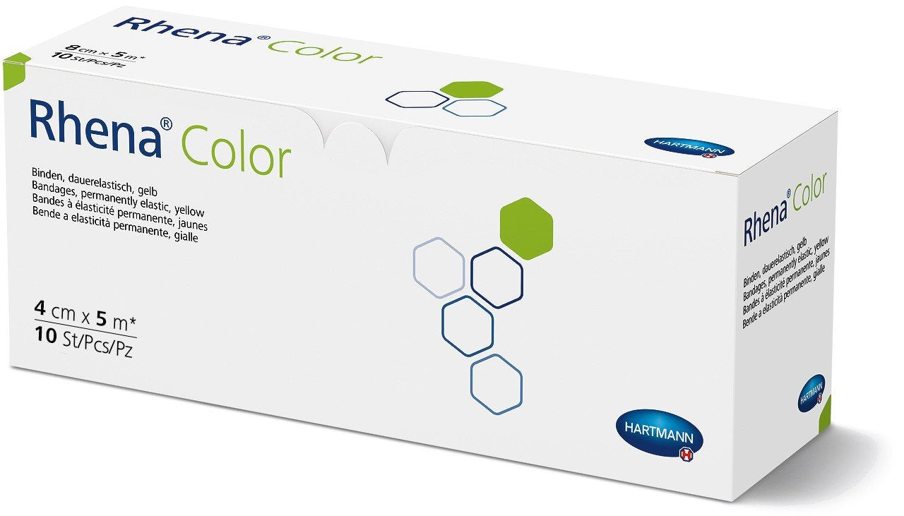 RHENA Color Elast Binde 4cmx5m gelb offen