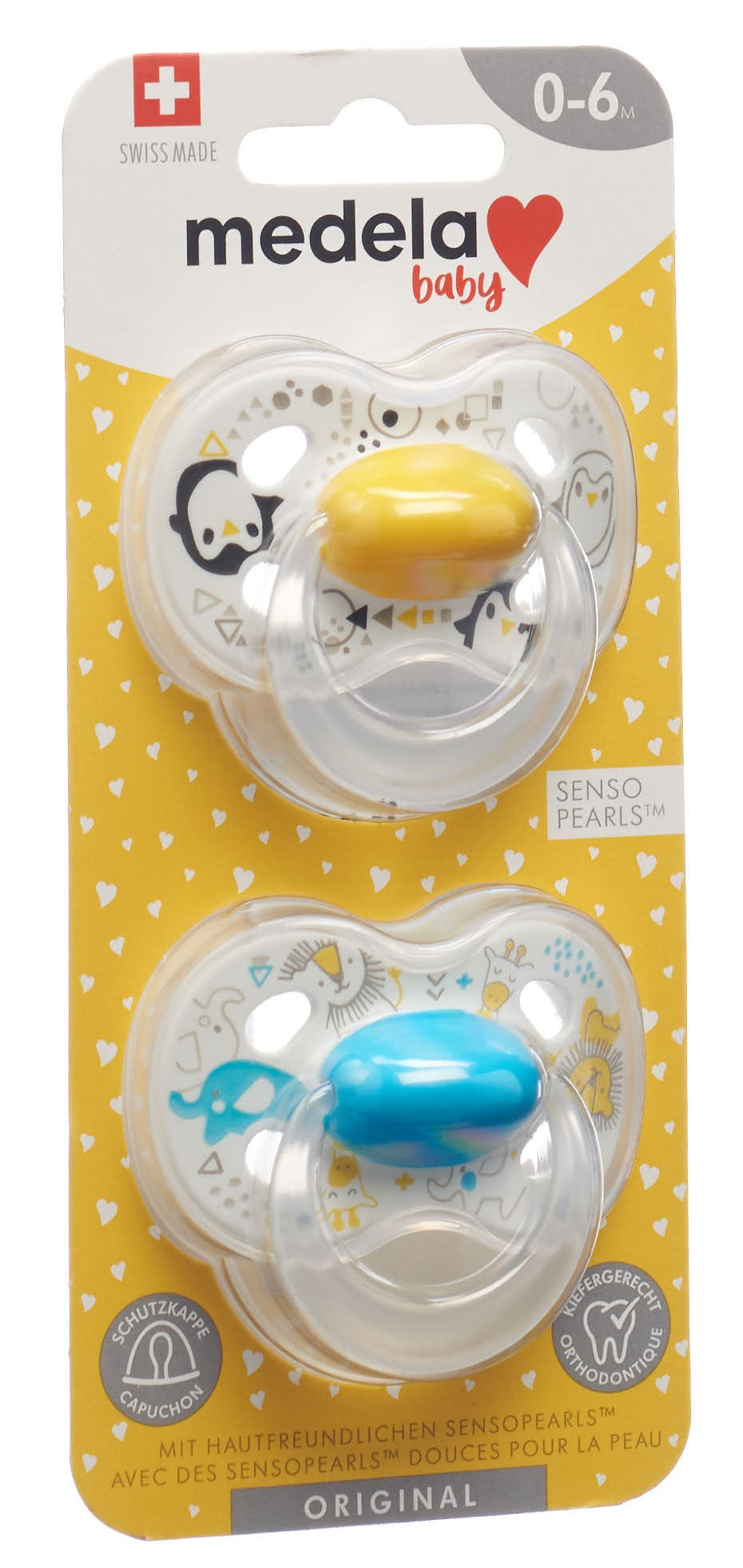MEDELA Baby Nuggi Original 0-6 Gelb Blau