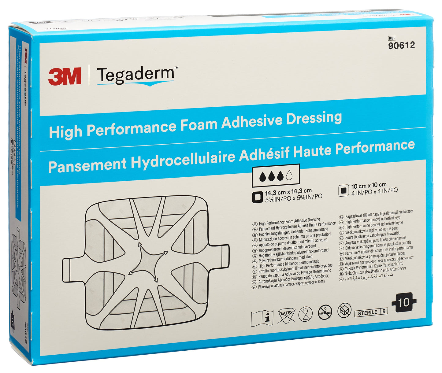 3M TEGADERM FOAM HP Schaumkomp 10x10cm adhe