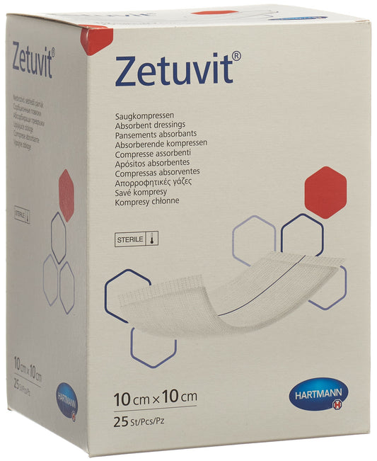 ZETUVIT Absorptionsverband 10x10cm steril