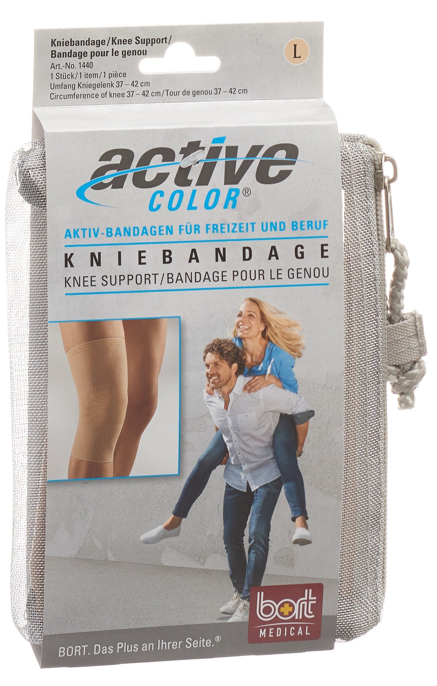 BORT ActiveColor Kniebandage S -32cm beige