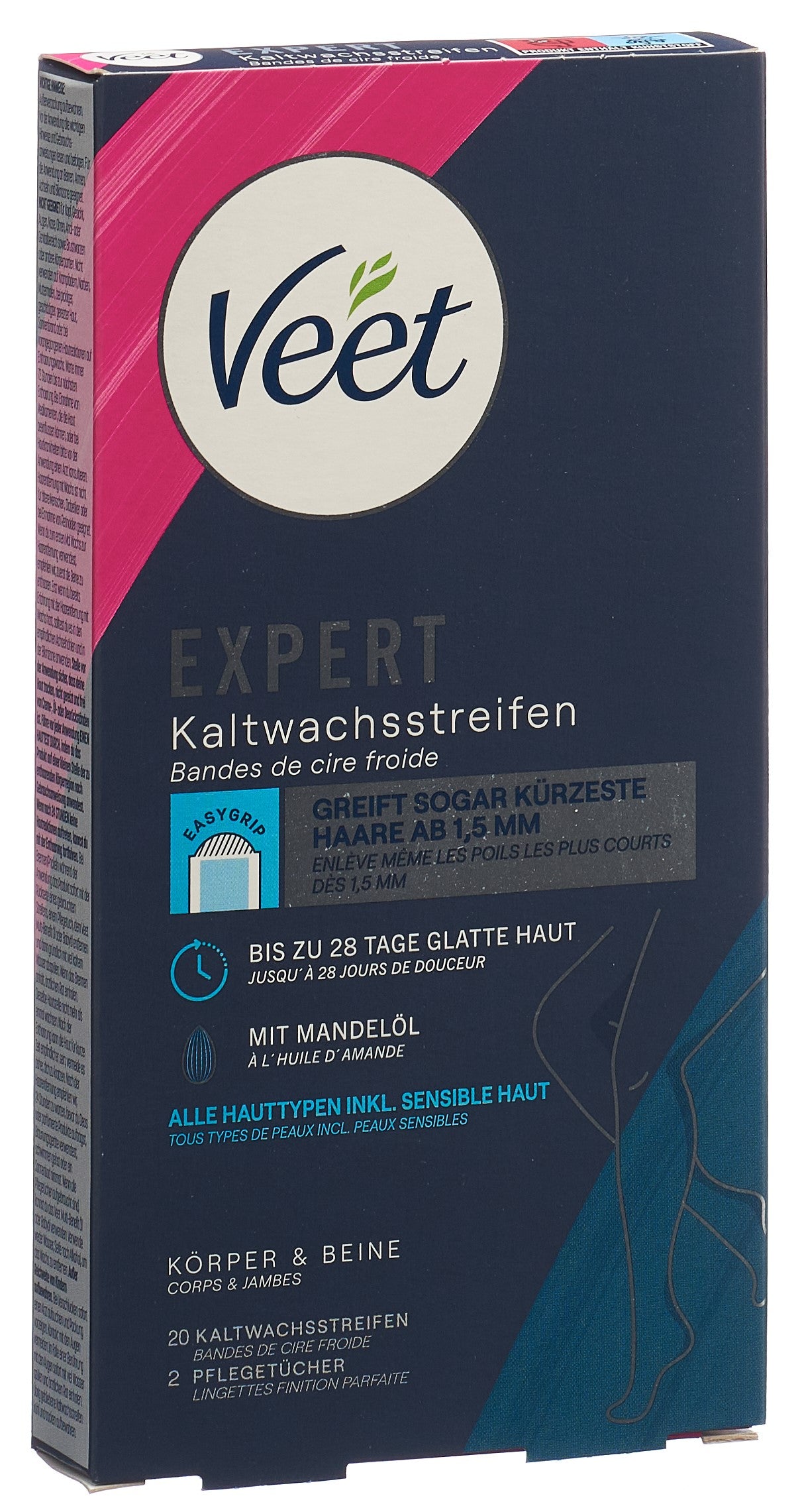 VEET EXPERT Kaltwachsstreifen Körper&Beine