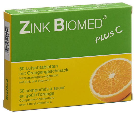 ZINK BIOMED plus C Lutschtabl Orange