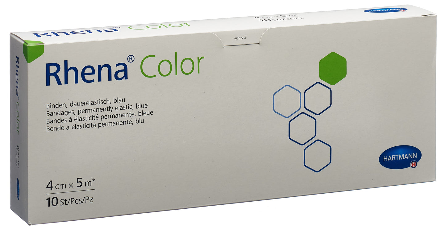 RHENA Color Elast Binde 4cmx5m blau offen