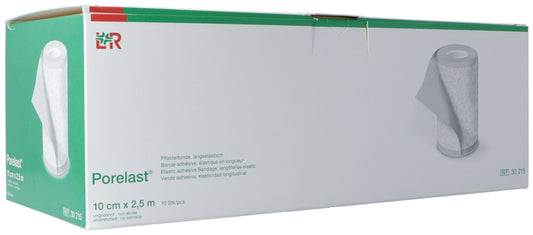 PORELAST Pflasterbinde 10cmx2.5m hautfarbig