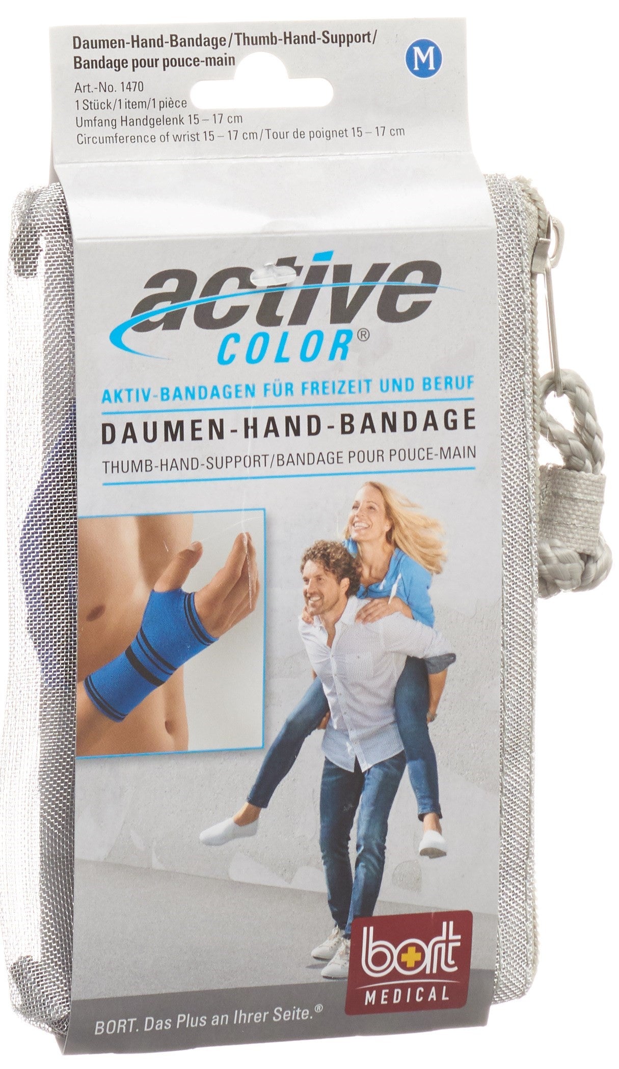 BORT ActiveColor Daumen-Hand M blau