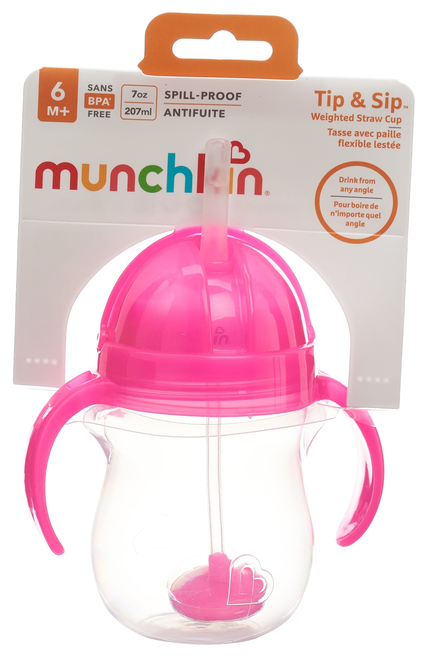 MUNCHKIN Trinkhalm Tip&Sip 207ml 6M+ Click-Lock