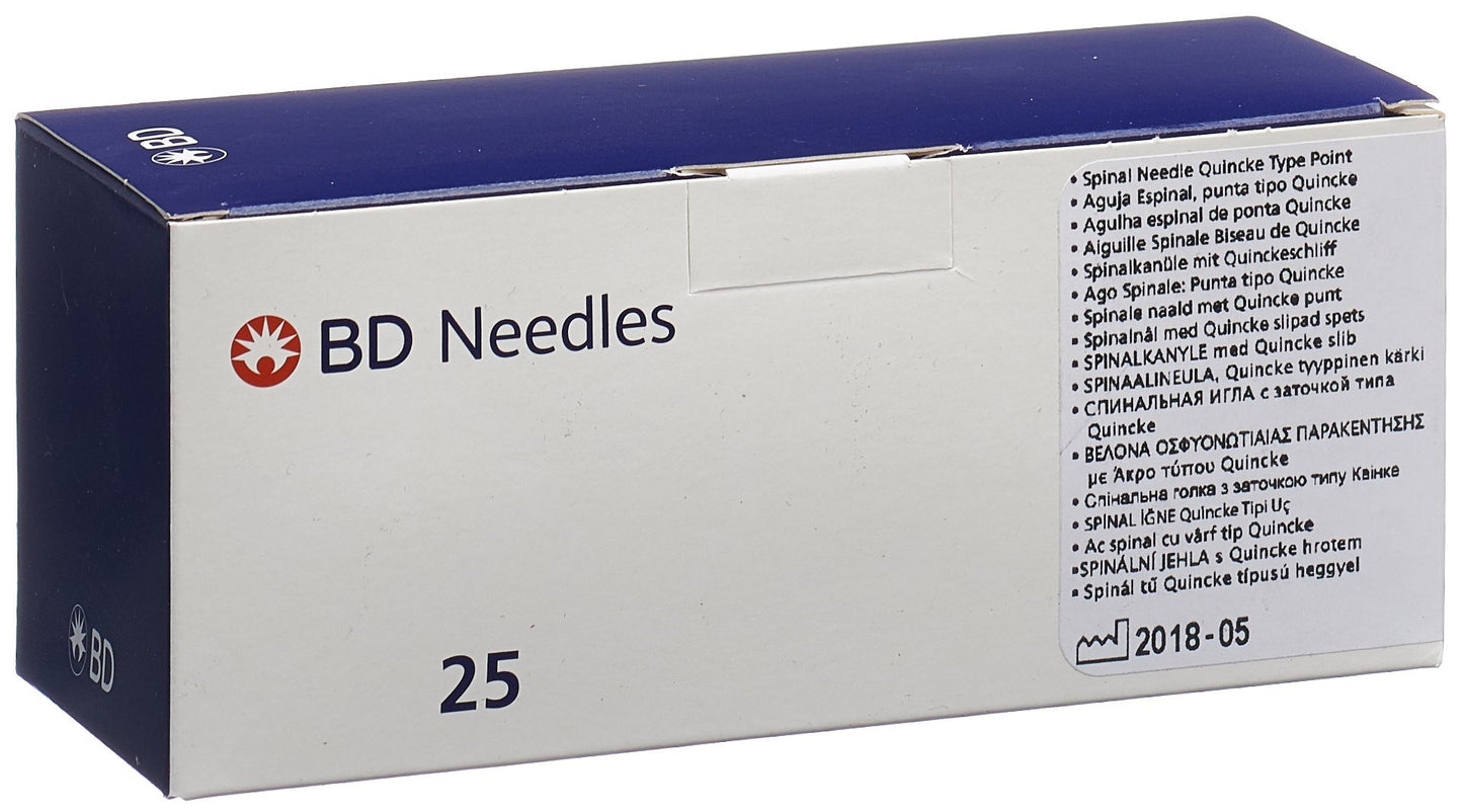 BD YALE SPINAL Nadeln 20G 0.9x89mm gelb