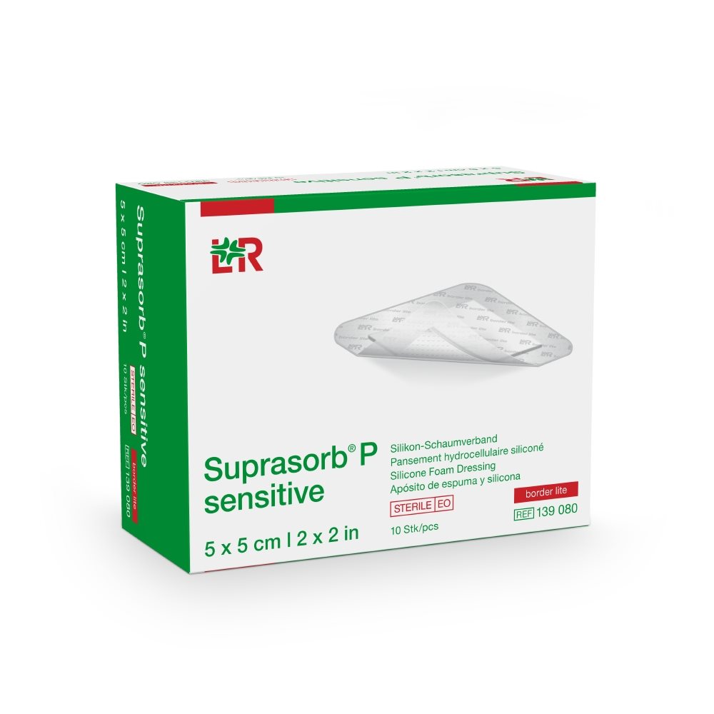 SUPRASORB P sensitive border lite 5x5cm