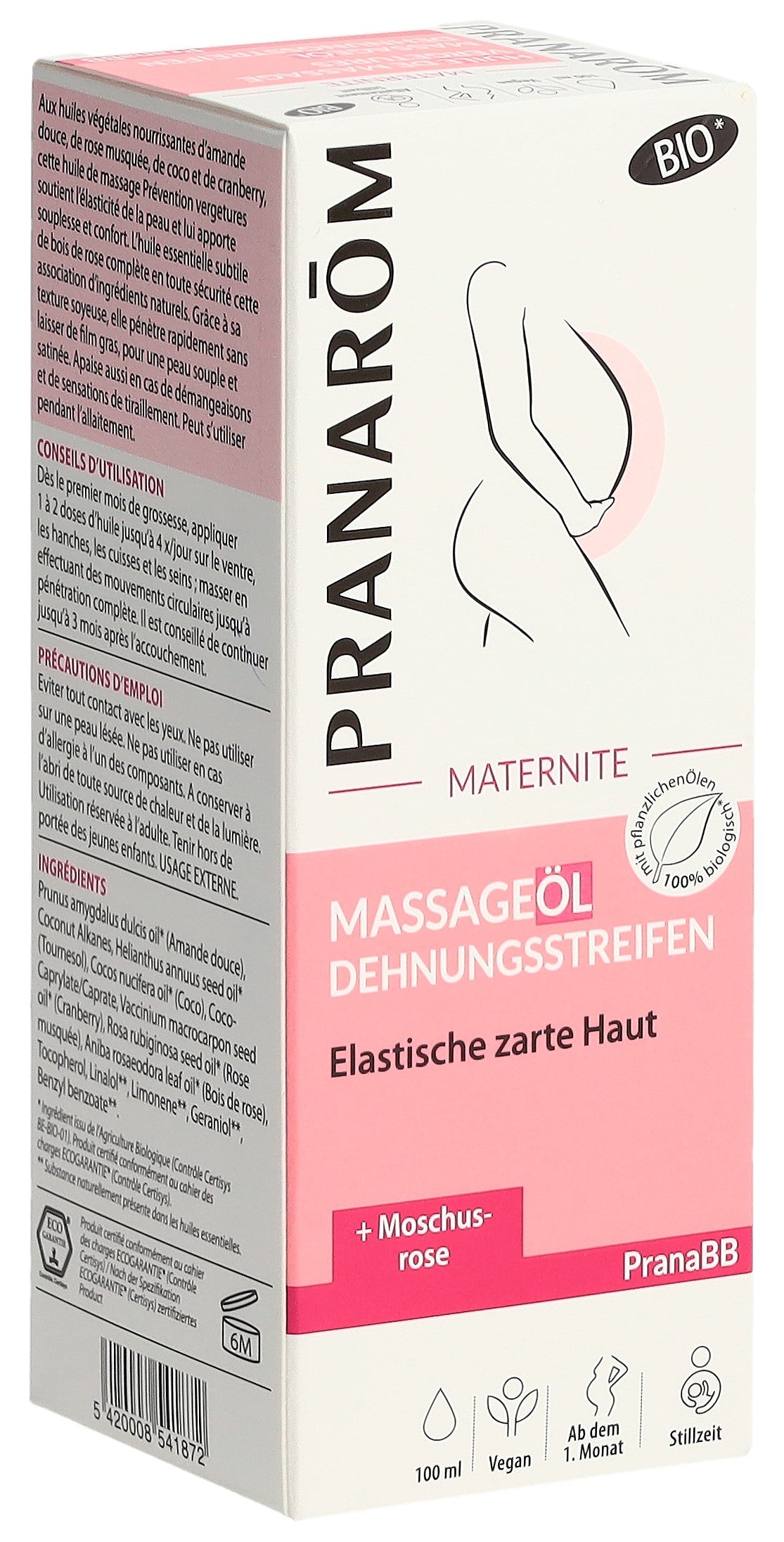 PRANAROM PranaBB Massageöl Dehnungsstr Bio