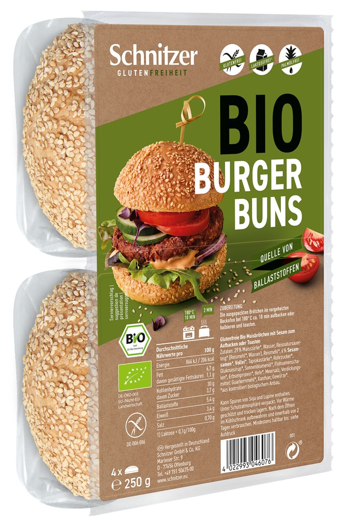 SCHNITZER Bio Hamburger Buns