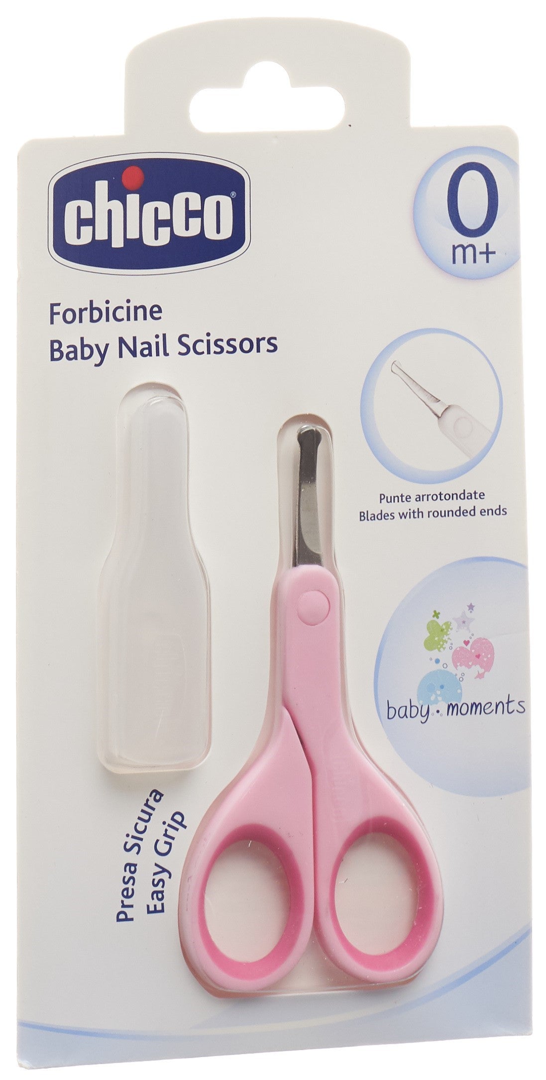 CHICCO Babyschere mit Schutzkappe rosa