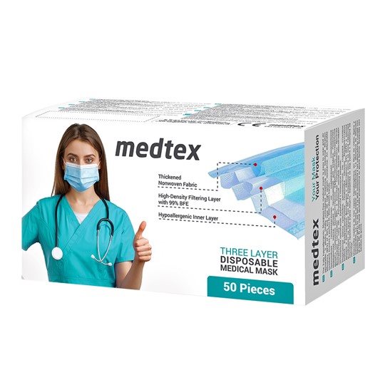 MEDTEX Med Einweg Maske Typ IIR EN14683