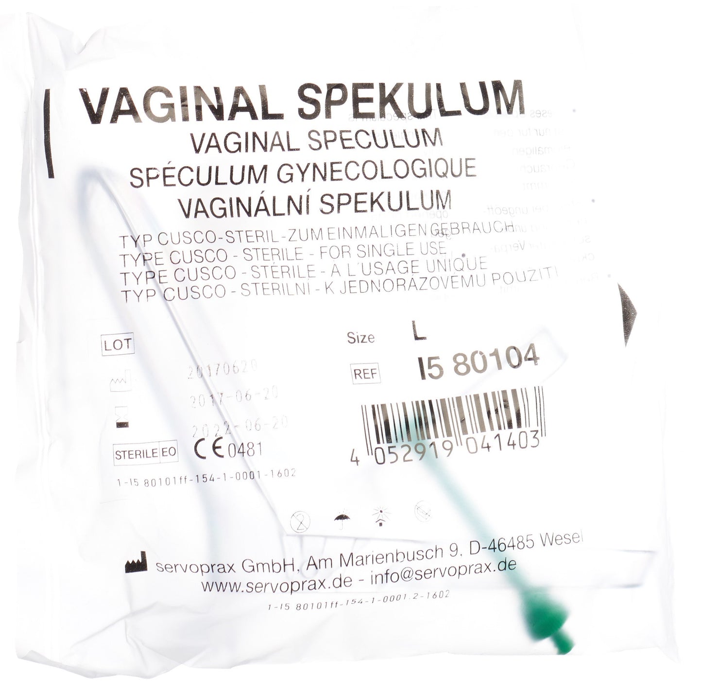 CUSCO Spekulum 1x Kunststoff steril L 30mm