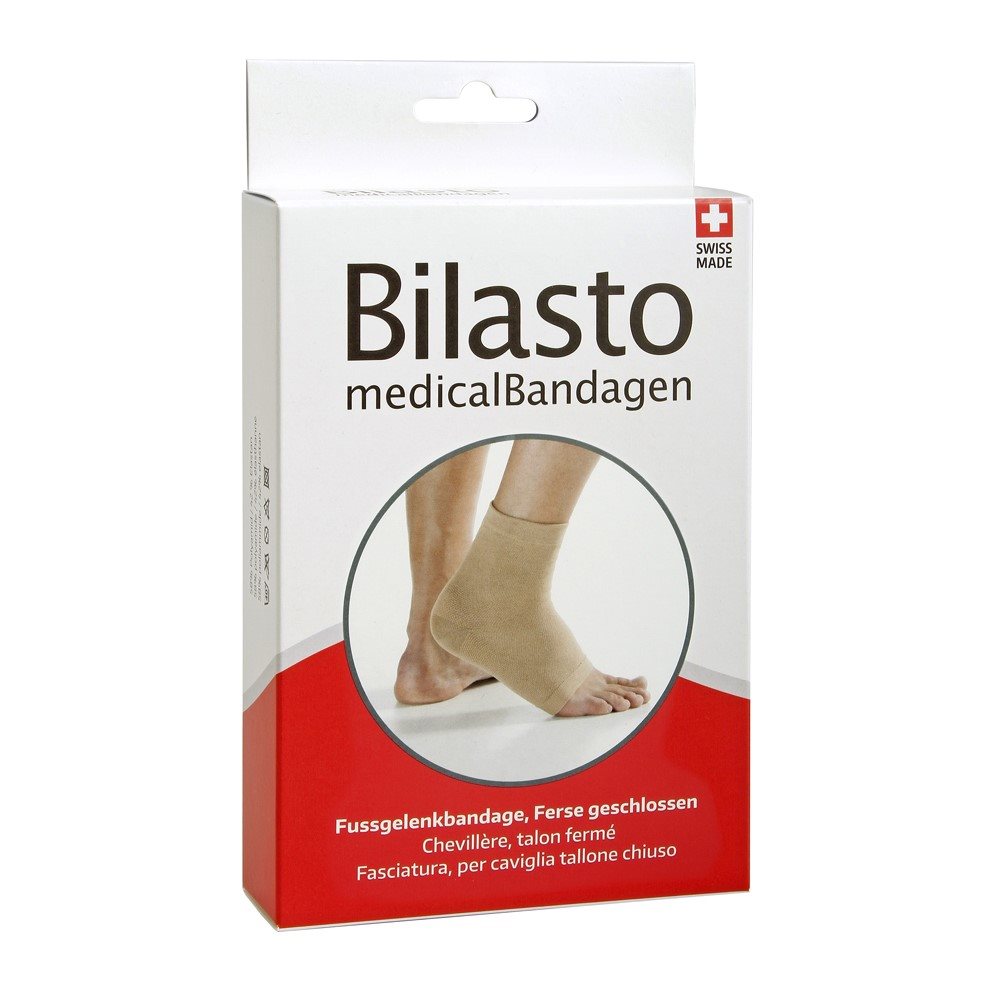 BILASTO Fussgelenkbandage M Ferse geschloss beige