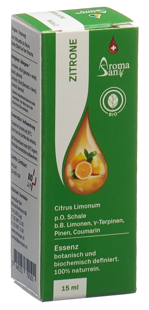 AROMASAN Zitrone Äth/Öl in Schachtel Bio
