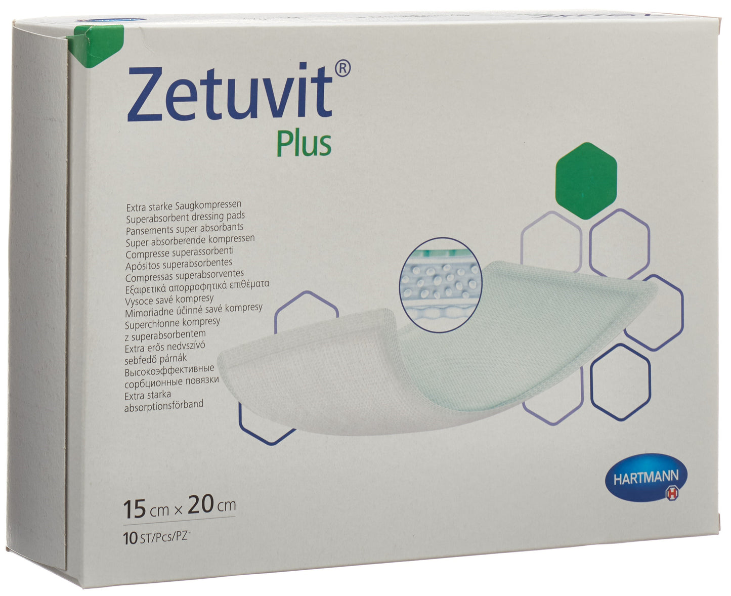 ZETUVIT Plus Absorptionsverband 15x20cm
