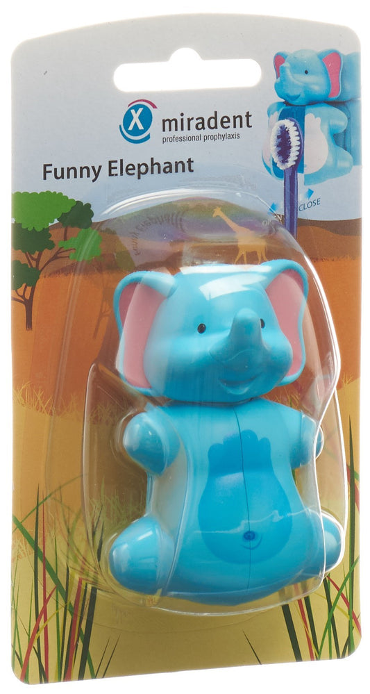 MIRADENT Funny Snapper Zahnbürstenhalter Elefant