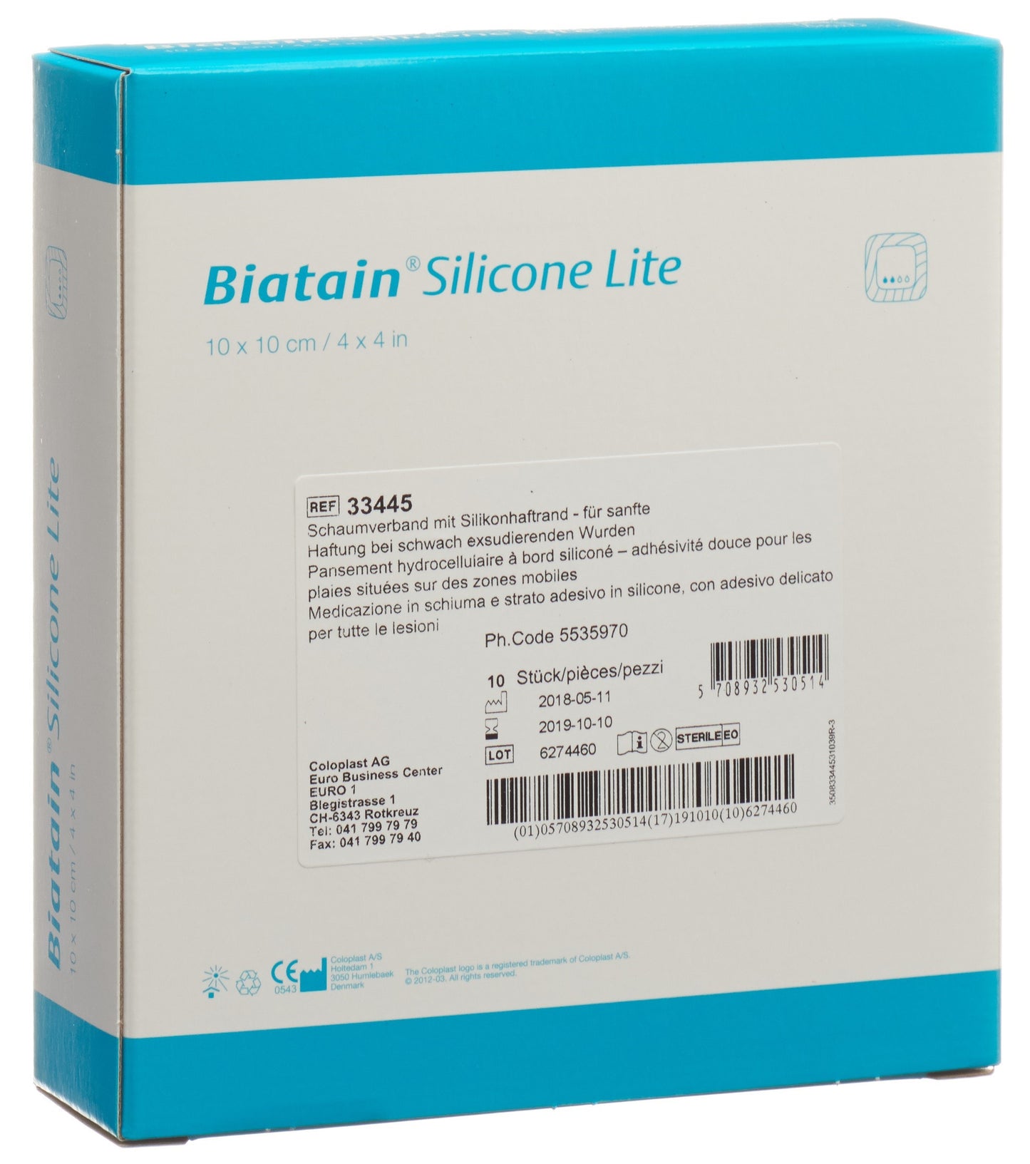 BIATAIN Silicone Lite Schaumv 10x10cm