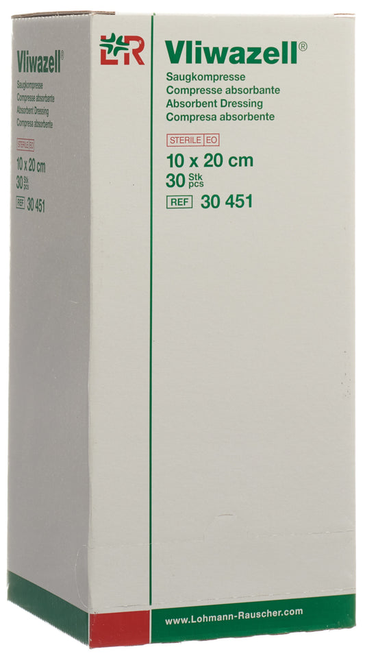 VLIWAZELL Saugkompresse 10x20cm steril