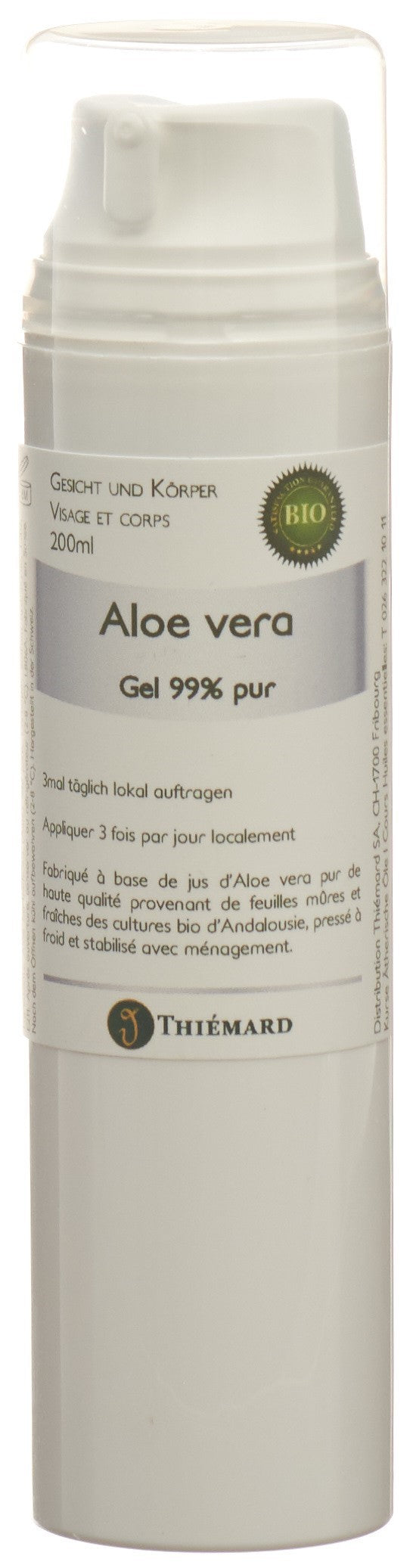 THIEMARD Aloevera Gel 99 % Haut pur Bio
