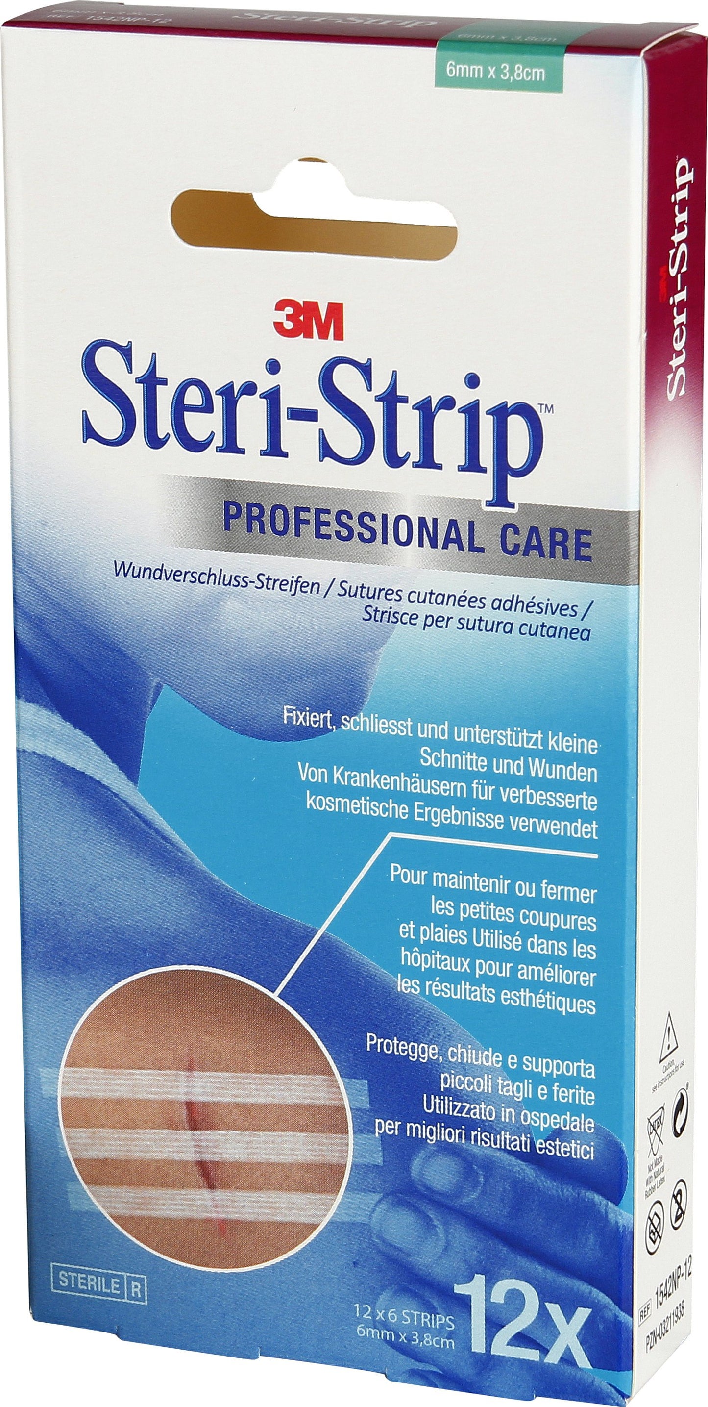 3M STERI STRIP 6x38mm weiss verstärkt