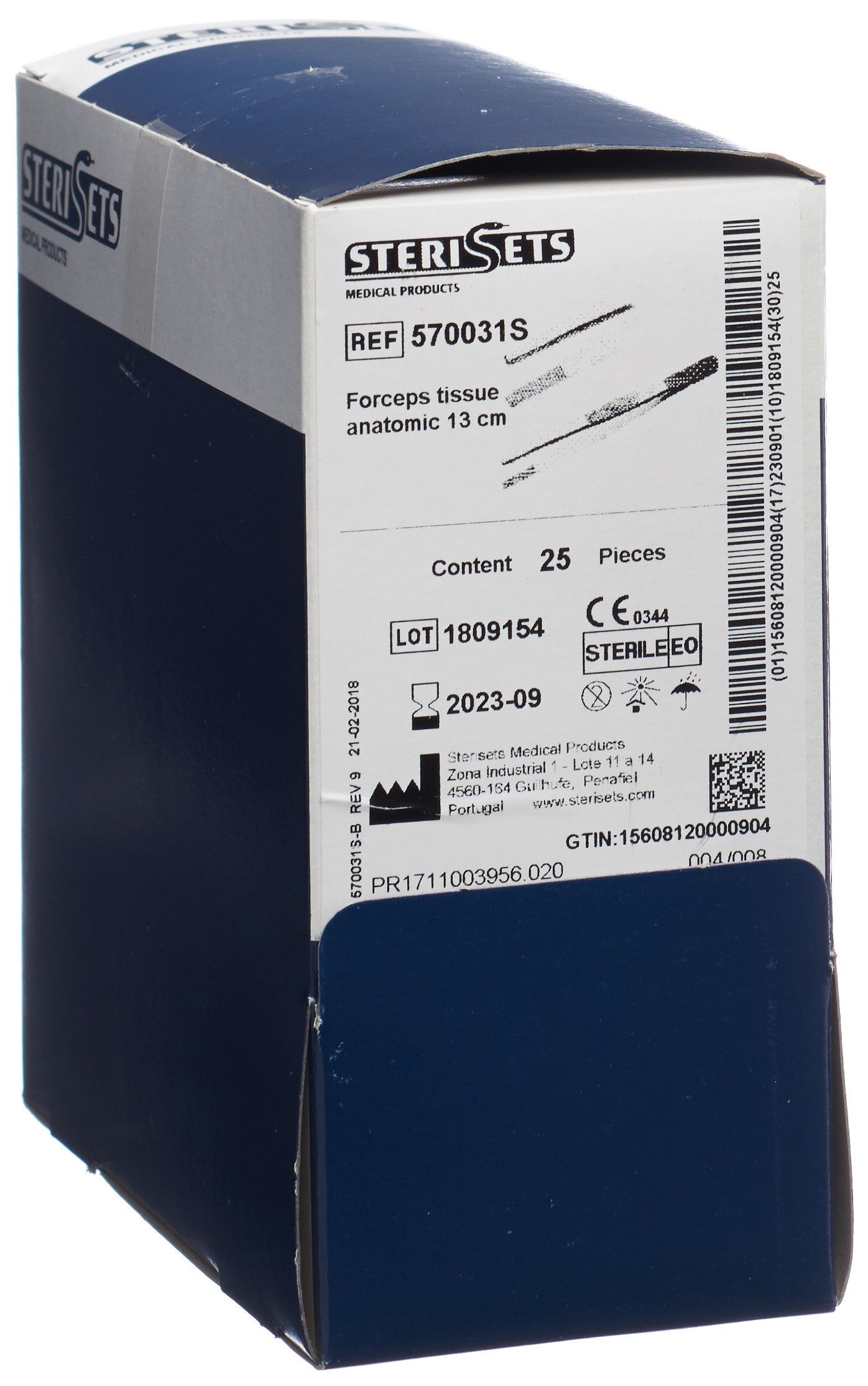 AICHELE 1x steril Pinzette anat 13cm gerade