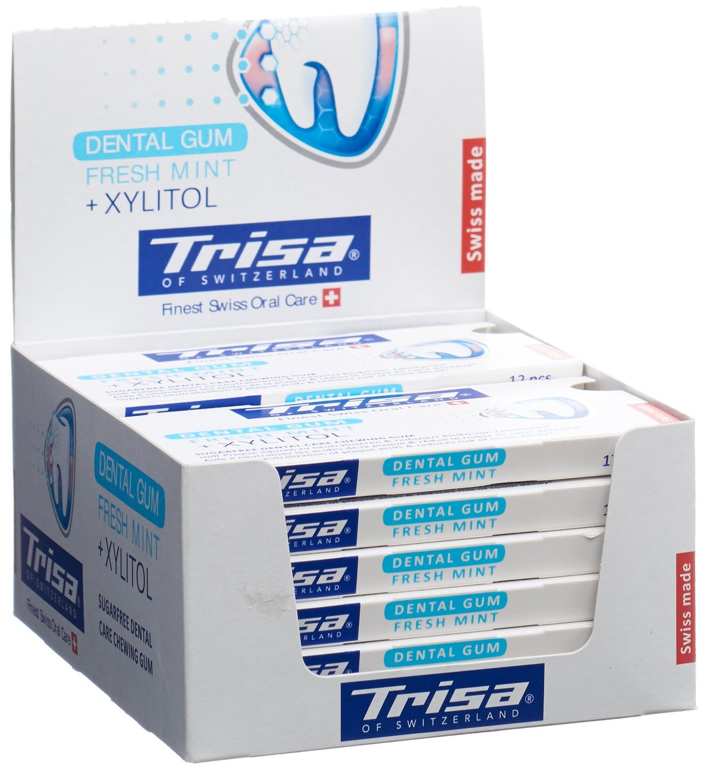 TRISA Dental Gum Fresh Mint Display