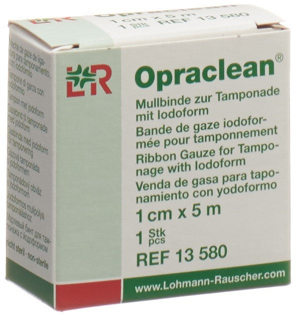 OPRACLEAN Mullbinde Tamponade Jodoform 1cmx5m