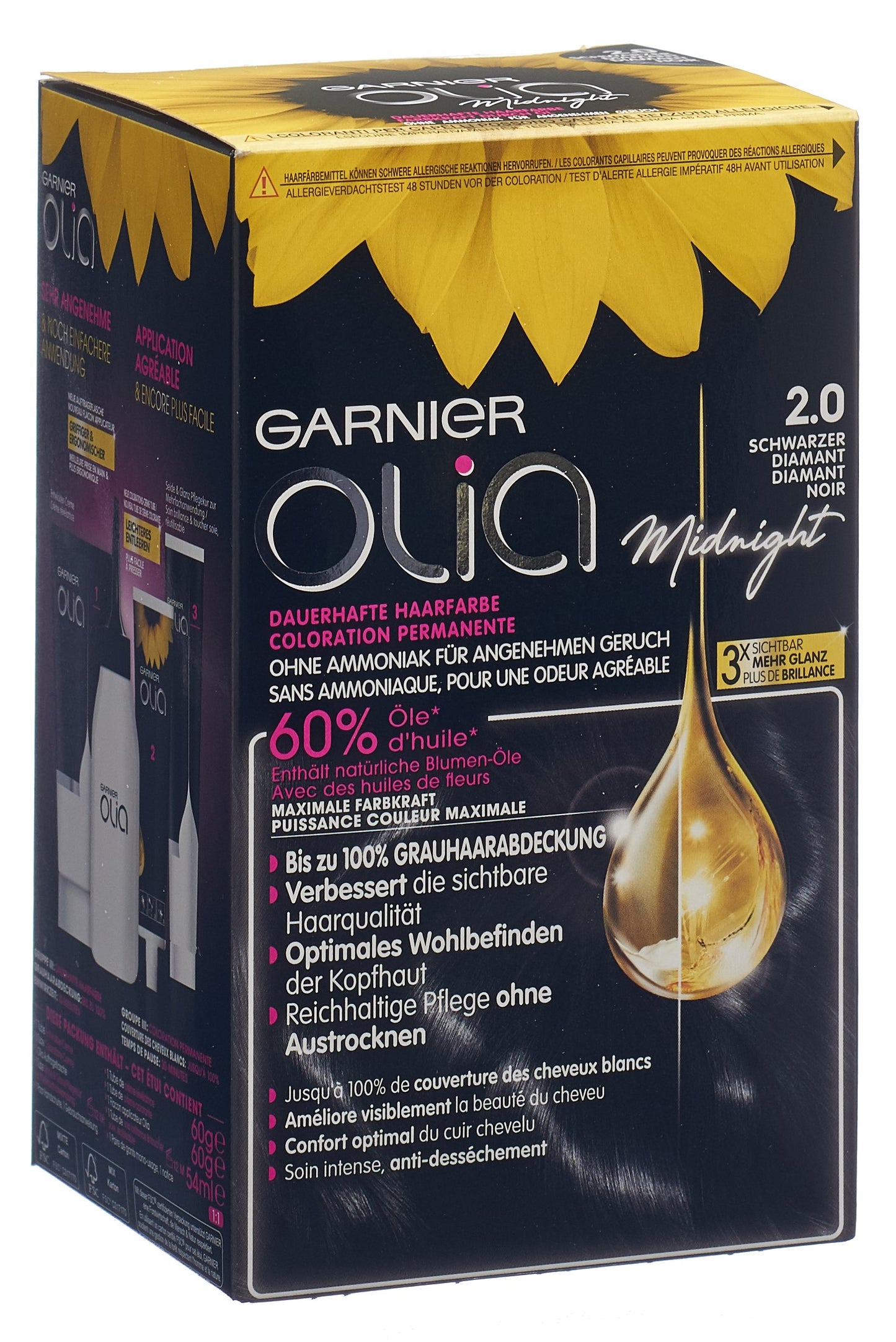 OLIA Haarfarbe 2.0 schwarzer Diamant