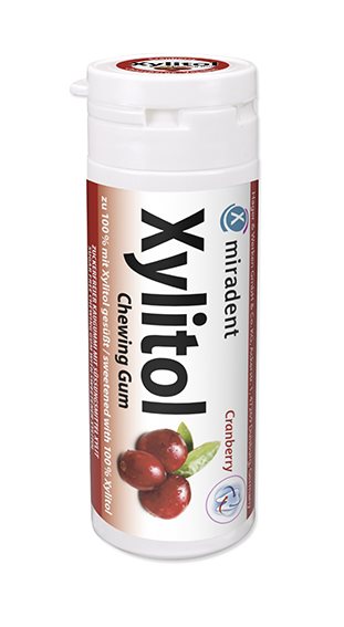 MIRADENT Xylitol Kaugummi Cranberry