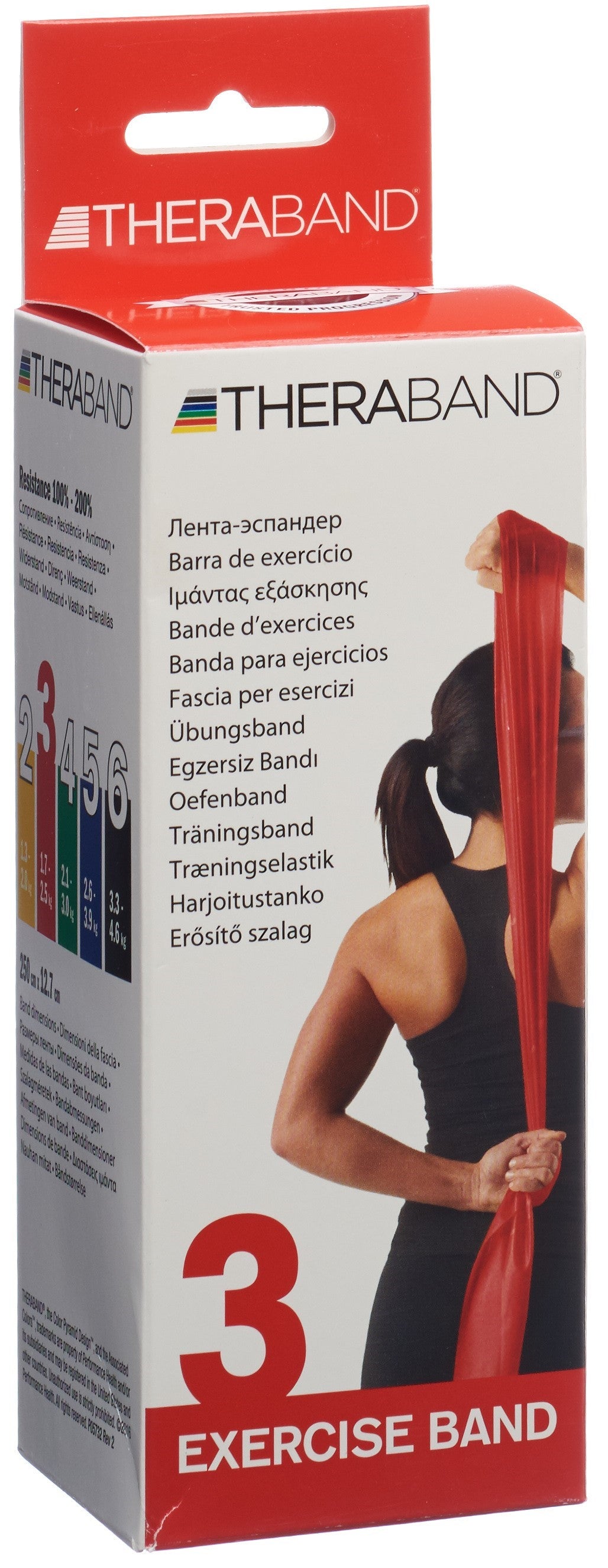 THERA BAND 2.5mx12.7cm rot mittel stark