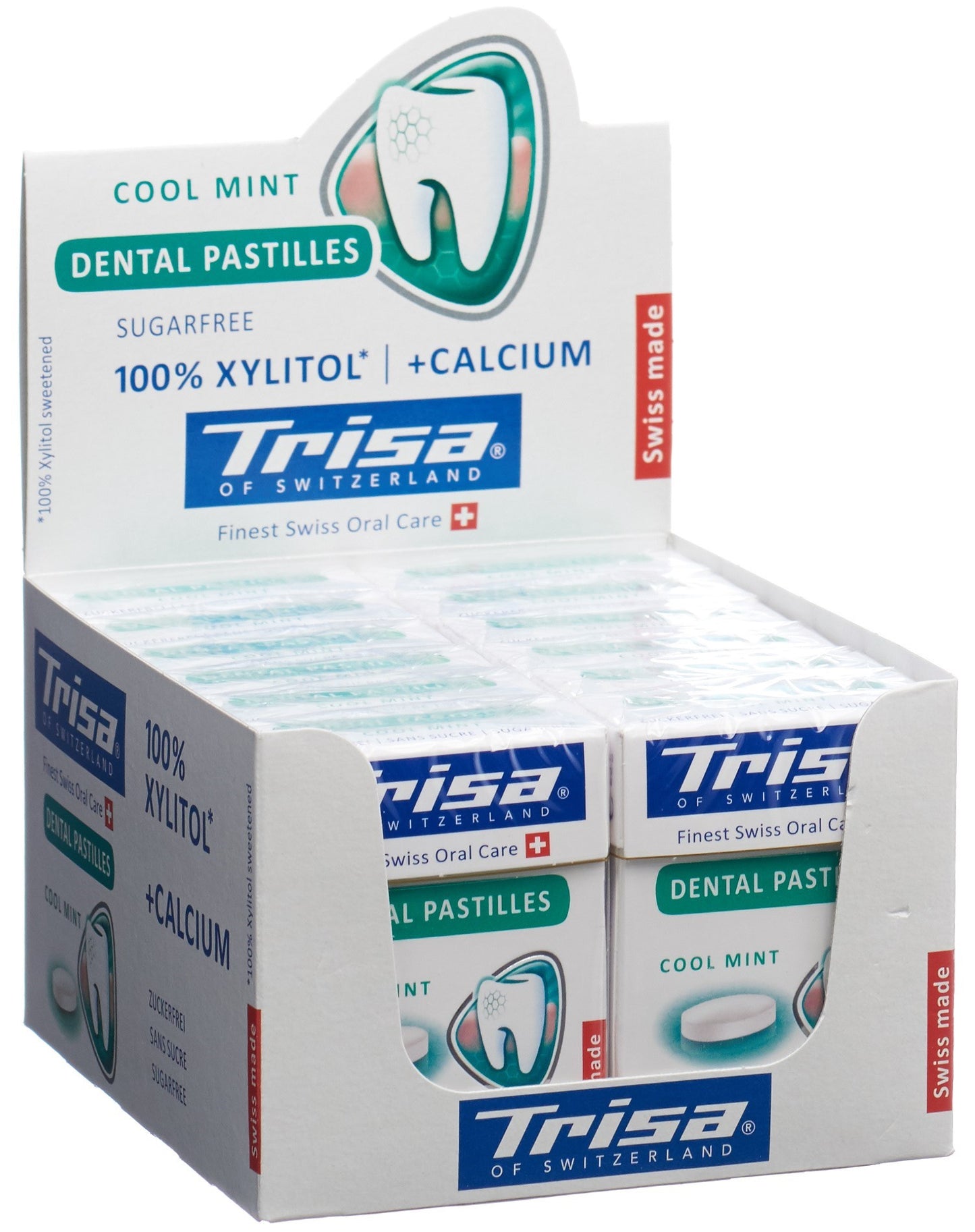 TRISA Dental Pastillen Fresh Mint Display 12 Stk