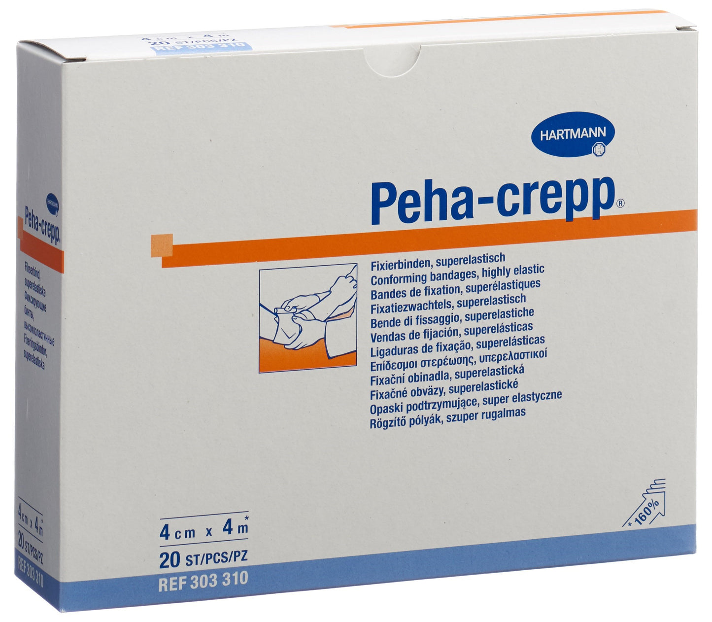 PEHA CREPP Kreppbinde 4mx4cm weiss
