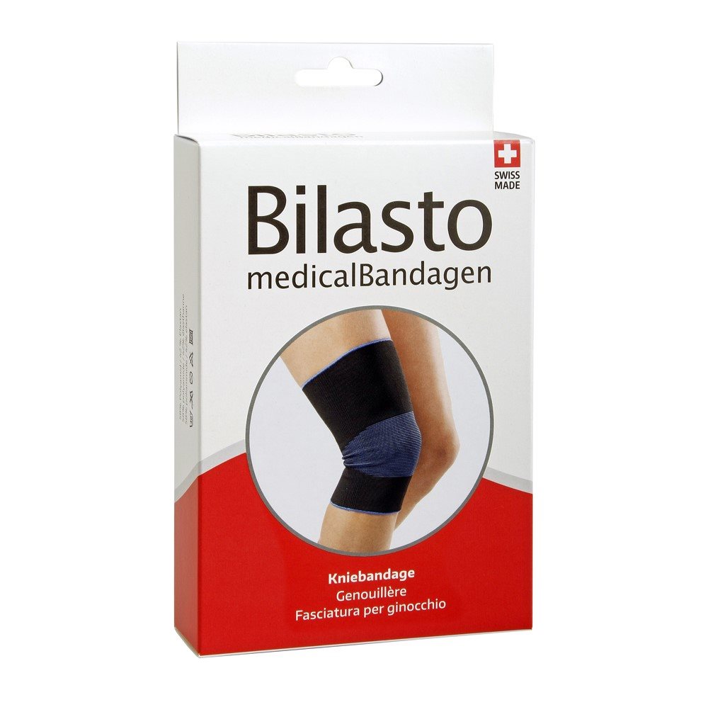 BILASTO Kniebandage M schwarz/blau