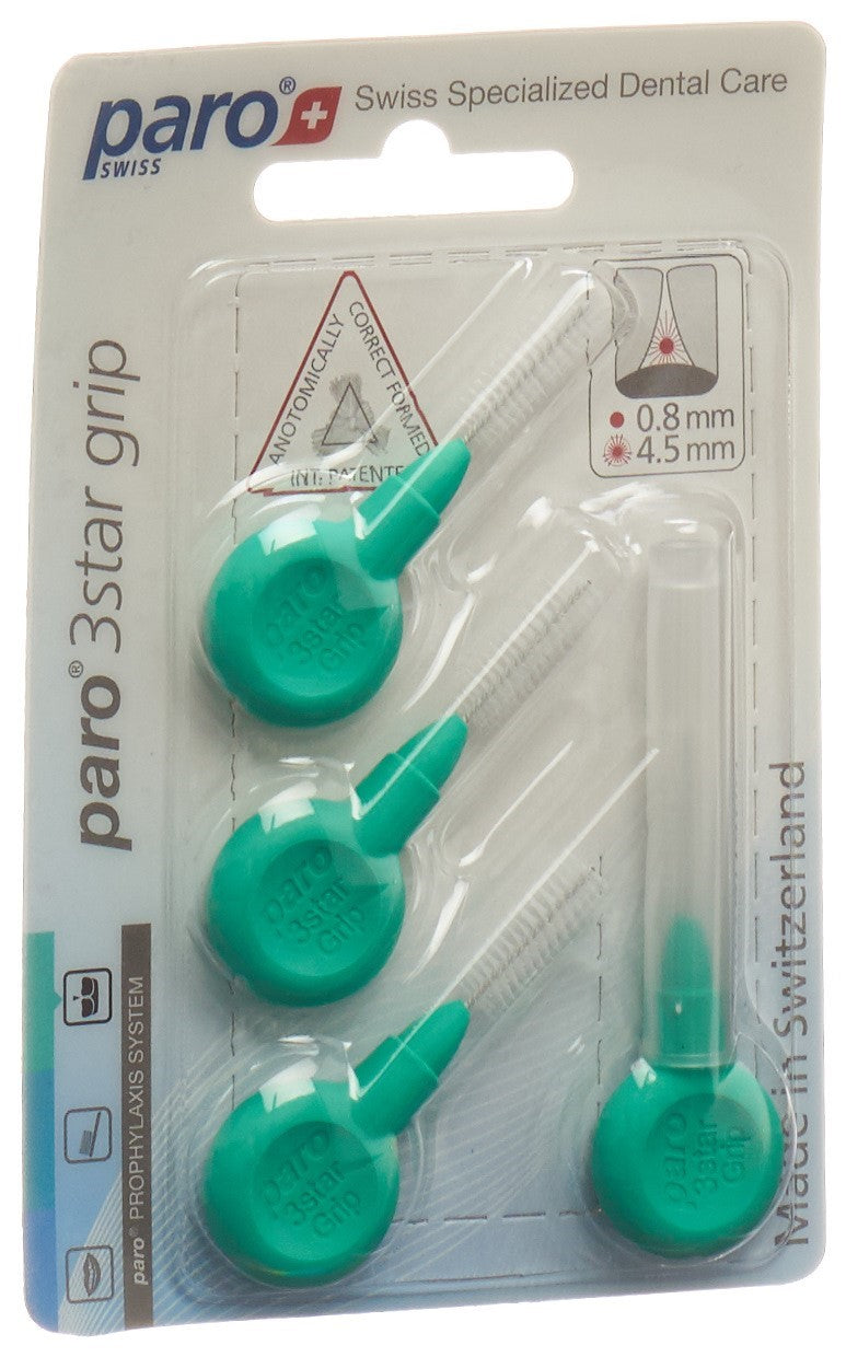 PARO 3Star-Grip 4.5mm medium grün zylin