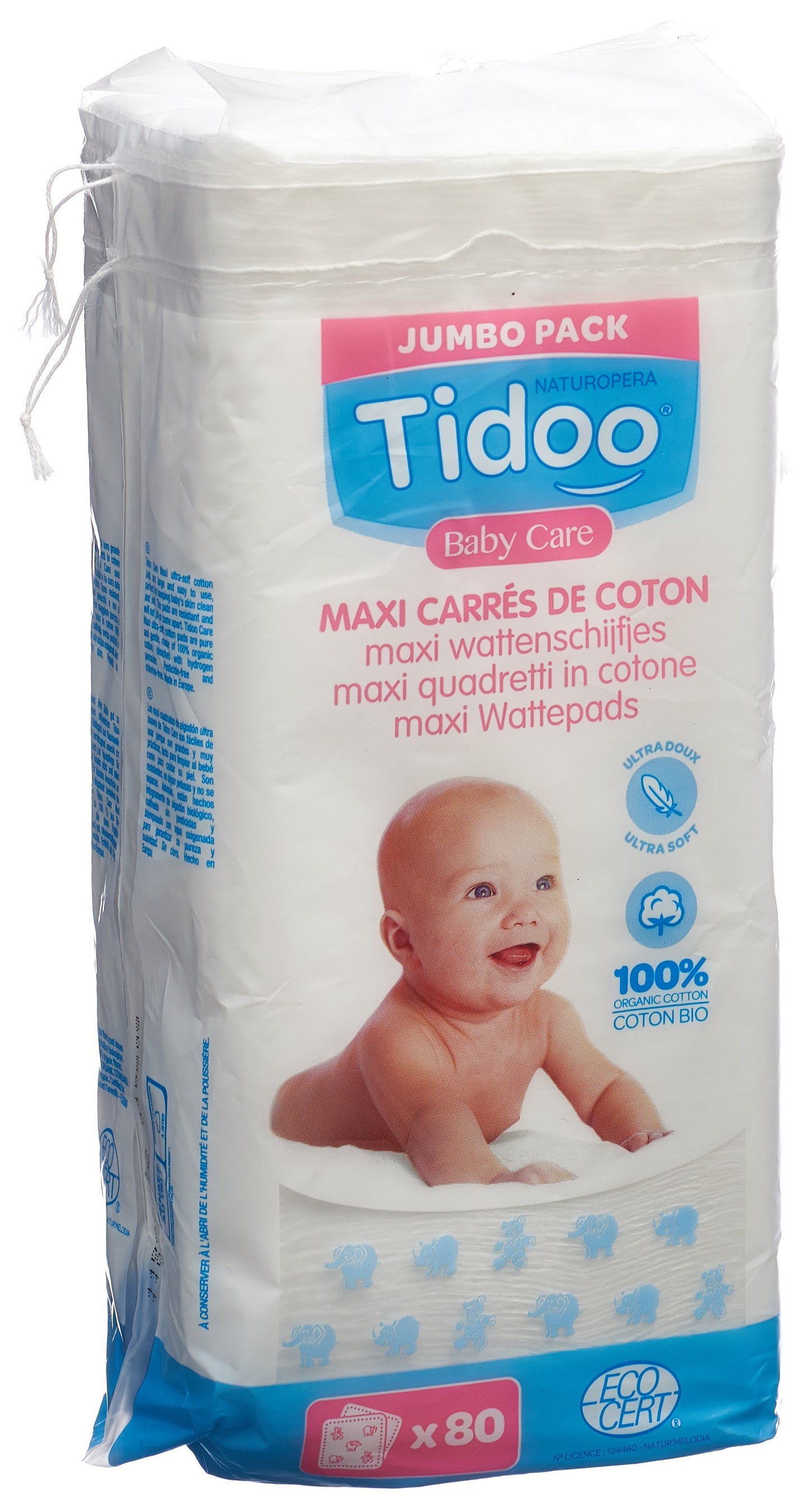 TIDOO Maxi Baumwoll-Quadrate Familie Bio
