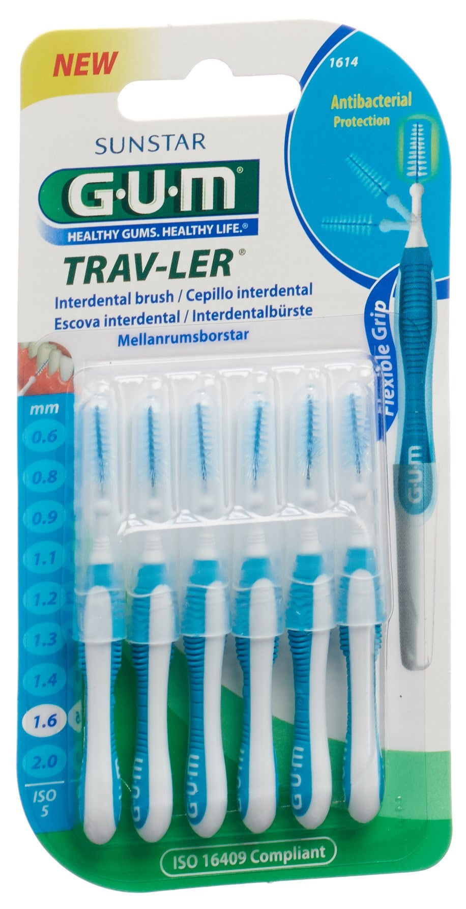 GUM Trav-Ler 1.6mm ISO5 con blau