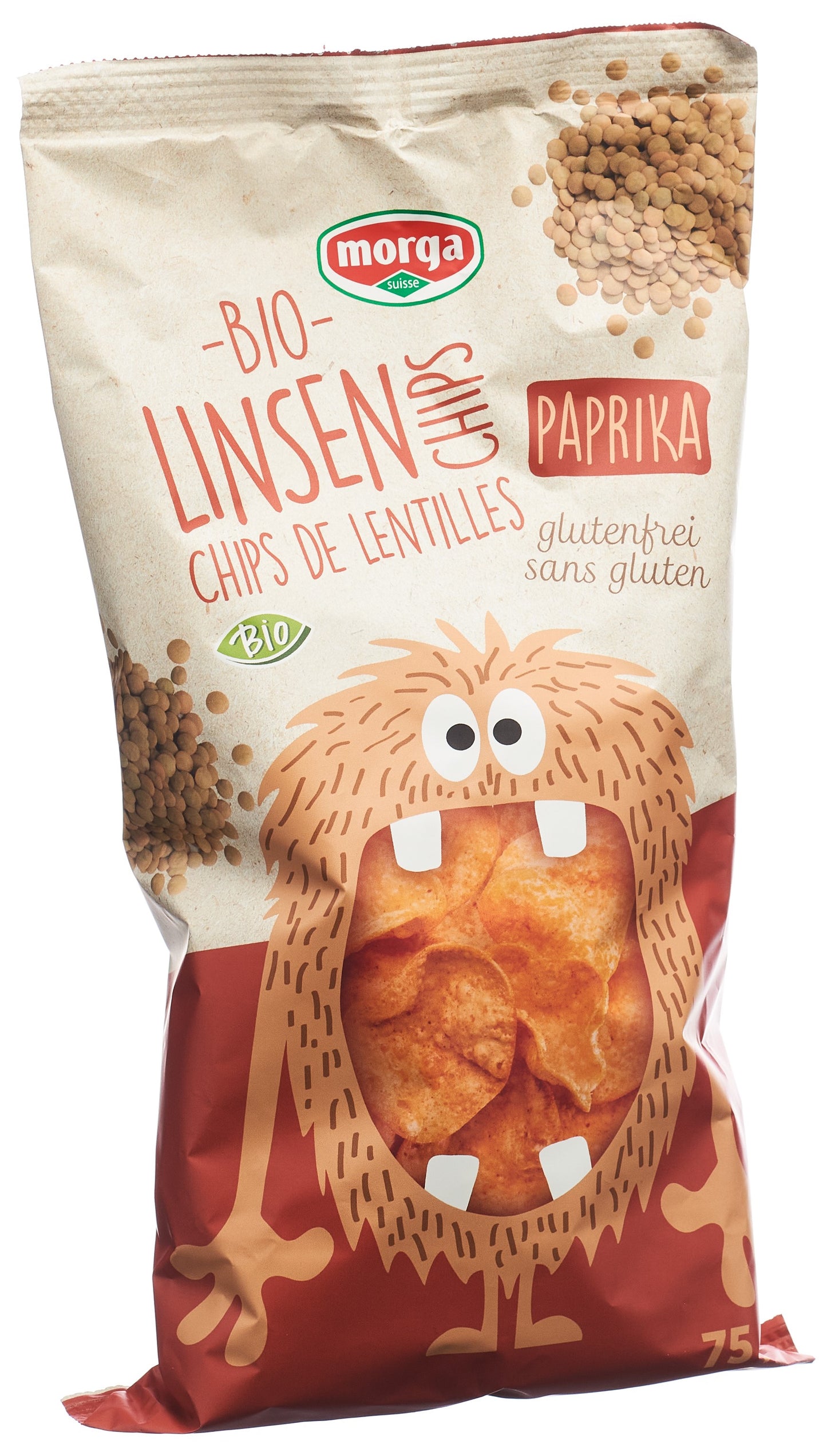 MORGA Linsen Chips Paprika Bio glutenfrei
