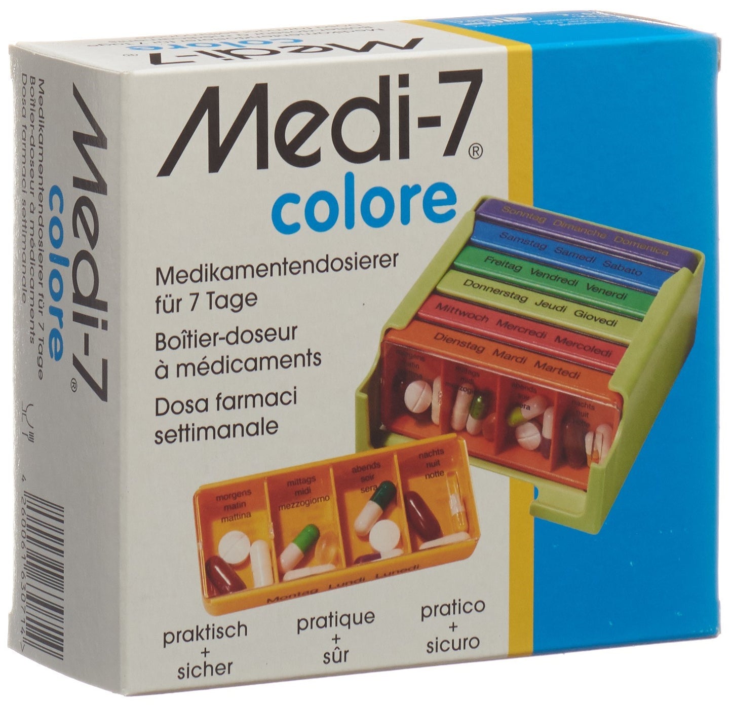 MEDI-7 Medikamentendosierer 7 Tage D/F/I colore