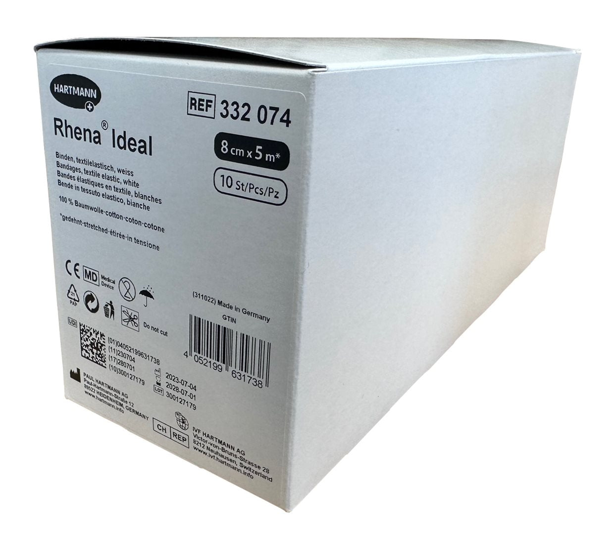 RHENA Ideal Elastische Binde 8cmx5m weiss