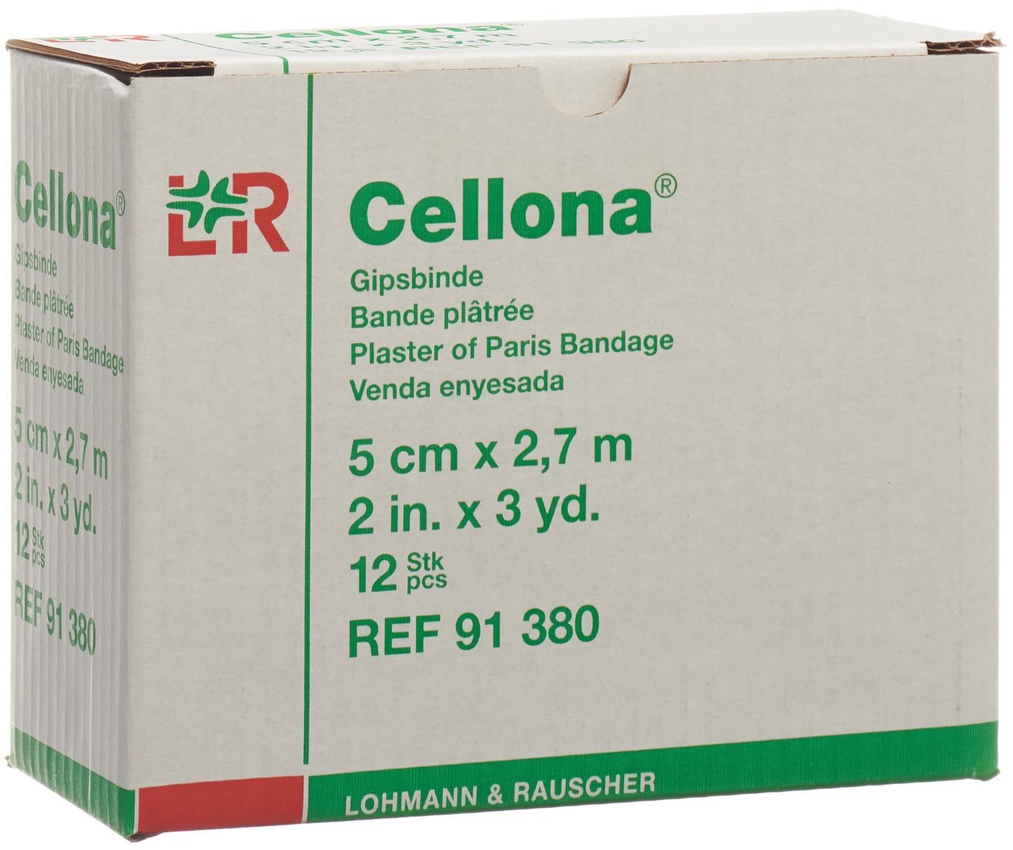 CELLONA Gipsbinden 2.75mx5cm feincremig