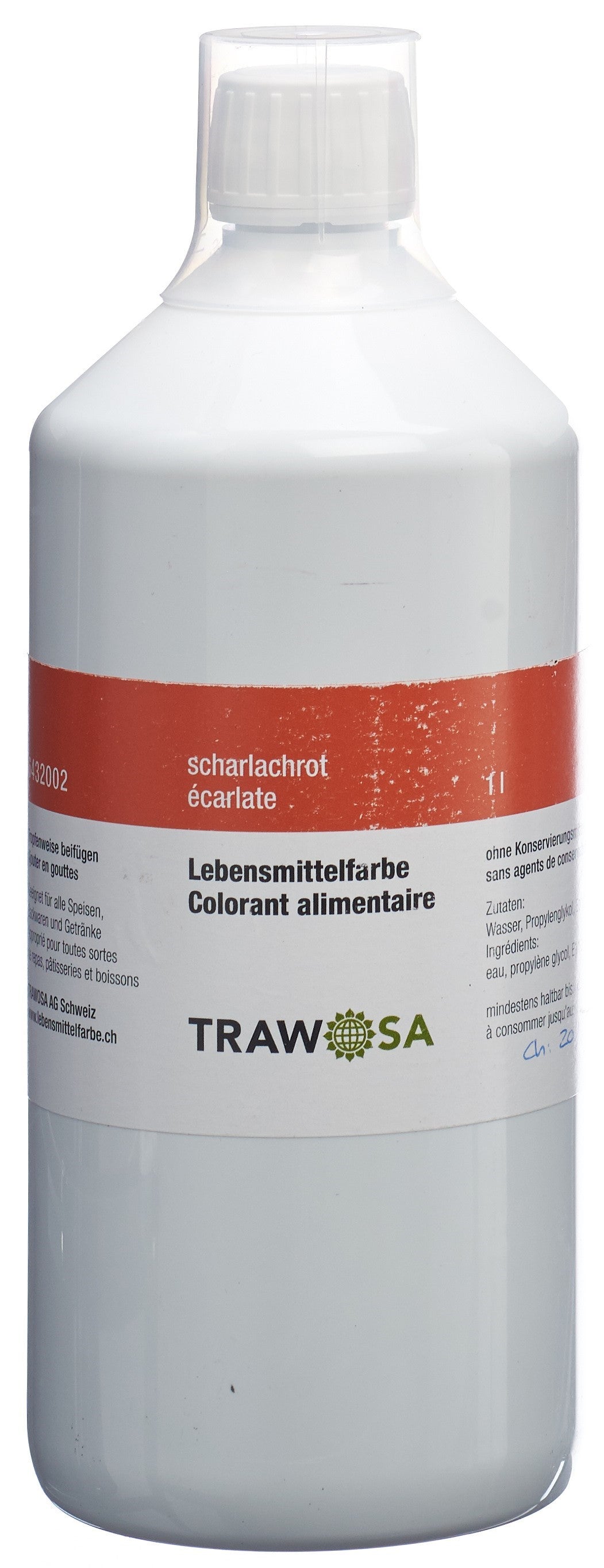 TRAWOSA Lebensmittelfarbstoff scharlachrot